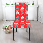 Chinese Rat Zodiac Pattern Print Dining Chair Slipcover