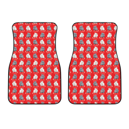 Chinese Rat Zodiac Pattern Print Front Car Floor Mats