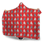 Chinese Rat Zodiac Pattern Print Hooded Blanket