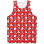 Chinese Rat Zodiac Pattern Print Men's Tank Top