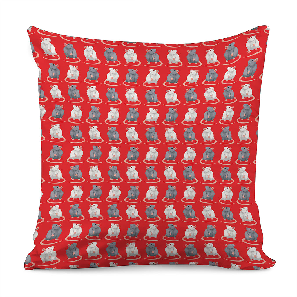 Chinese Rat Zodiac Pattern Print Pillow Cover