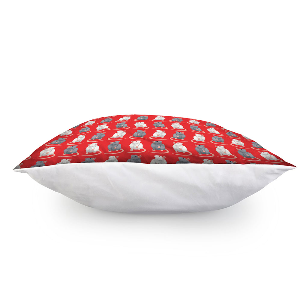 Chinese Rat Zodiac Pattern Print Pillow Cover