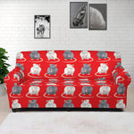 Chinese Rat Zodiac Pattern Print Sofa Cover