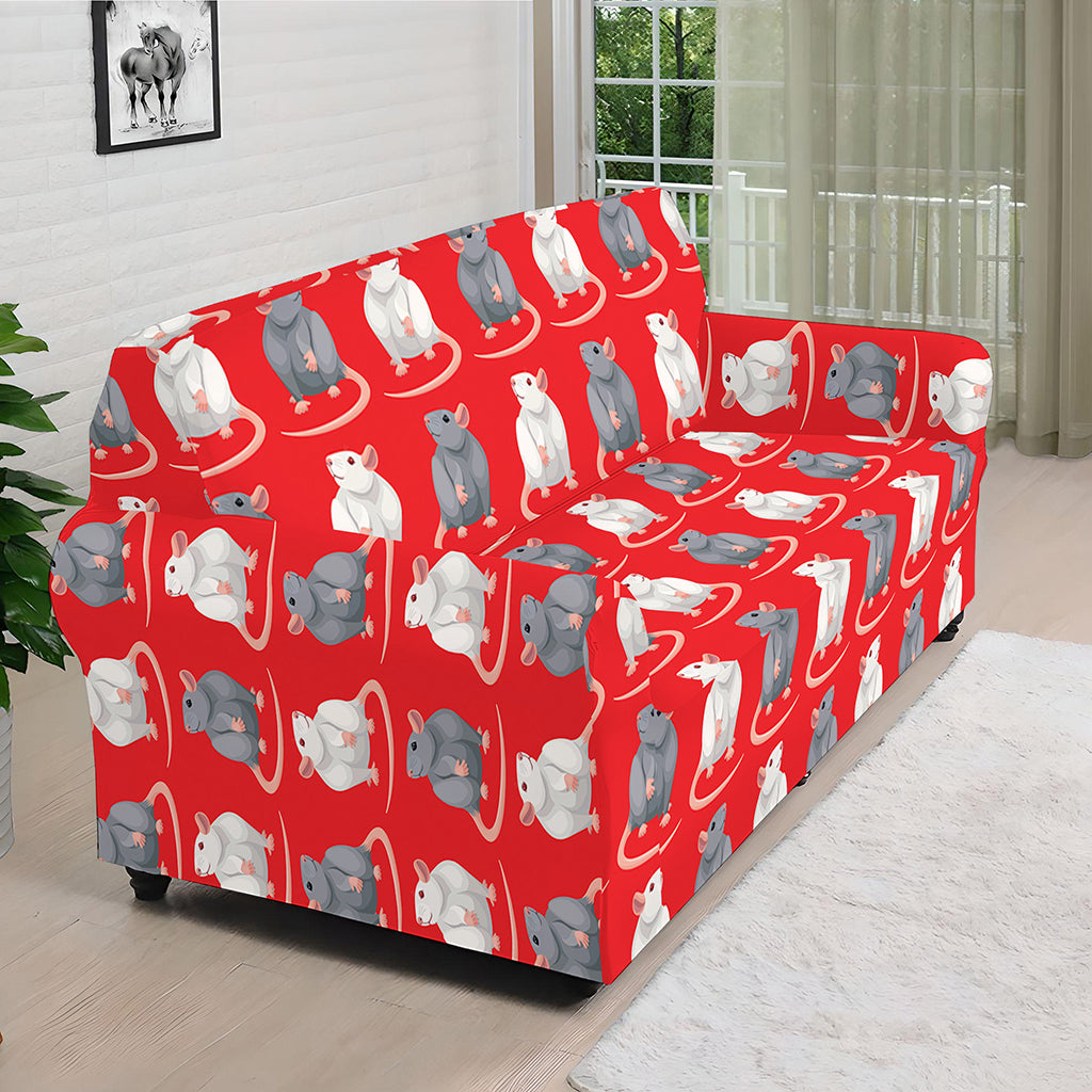 Chinese Rat Zodiac Pattern Print Sofa Cover