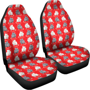 Chinese Rat Zodiac Pattern Print Universal Fit Car Seat Covers