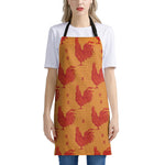 Chinese Rooster Pattern Print Apron