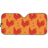 Chinese Rooster Pattern Print Car Sun Shade