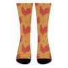 Chinese Rooster Pattern Print Crew Socks