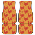 Chinese Rooster Pattern Print Front and Back Car Floor Mats