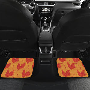 Chinese Rooster Pattern Print Front and Back Car Floor Mats