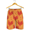 Chinese Rooster Pattern Print Men's Shorts