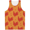 Chinese Rooster Pattern Print Men's Tank Top