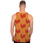 Chinese Rooster Pattern Print Men's Tank Top