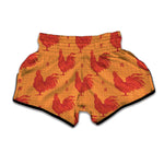 Chinese Rooster Pattern Print Muay Thai Boxing Shorts