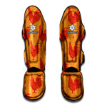 Chinese Rooster Pattern Print Muay Thai Shin Guard