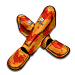 Chinese Rooster Pattern Print Muay Thai Shin Guard