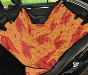 Chinese Rooster Pattern Print Pet Car Back Seat Cover