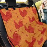 Chinese Rooster Pattern Print Pet Car Back Seat Cover