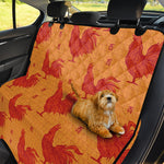 Chinese Rooster Pattern Print Pet Car Back Seat Cover