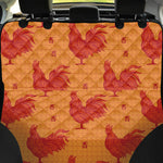 Chinese Rooster Pattern Print Pet Car Back Seat Cover