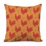 Chinese Rooster Pattern Print Pillow Cover