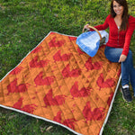 Chinese Rooster Pattern Print Quilt