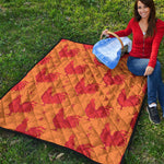 Chinese Rooster Pattern Print Quilt