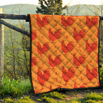 Chinese Rooster Pattern Print Quilt