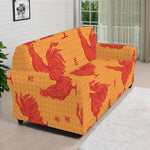 Chinese Rooster Pattern Print Sofa Cover