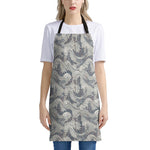 Chinese Sea Dragon Pattern Print Apron