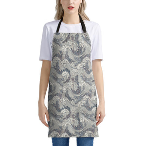 Chinese Sea Dragon Pattern Print Apron