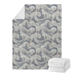 Chinese Sea Dragon Pattern Print Blanket