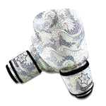 Chinese Sea Dragon Pattern Print Boxing Gloves