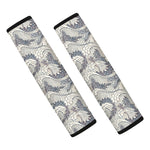 Chinese Sea Dragon Pattern Print Car Seat Belt Covers