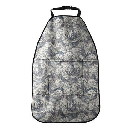 Chinese Sea Dragon Pattern Print Car Seat Organizers
