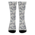 Chinese Sea Dragon Pattern Print Crew Socks
