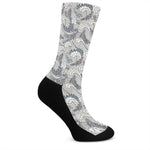 Chinese Sea Dragon Pattern Print Crew Socks