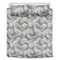 Chinese Sea Dragon Pattern Print Duvet Cover Bedding Set