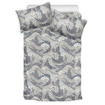 Chinese Sea Dragon Pattern Print Duvet Cover Bedding Set