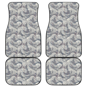 Chinese Sea Dragon Pattern Print Front and Back Car Floor Mats