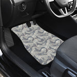 Chinese Sea Dragon Pattern Print Front and Back Car Floor Mats