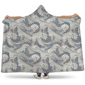 Chinese Sea Dragon Pattern Print Hooded Blanket