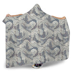 Chinese Sea Dragon Pattern Print Hooded Blanket