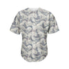 Chinese Sea Dragon Pattern Print Men's Baseball Jersey