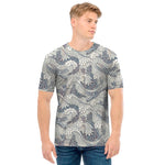 Chinese Sea Dragon Pattern Print Men's T-Shirt