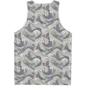 Chinese Sea Dragon Pattern Print Men's Tank Top