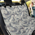 Chinese Sea Dragon Pattern Print Pet Car Back Seat Cover