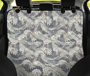 Chinese Sea Dragon Pattern Print Pet Car Back Seat Cover