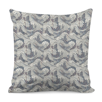 Chinese Sea Dragon Pattern Print Pillow Cover