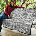 Chinese Sea Dragon Pattern Print Quilt